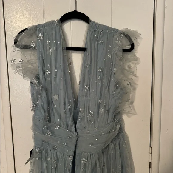 COPY - Baltic Born Nova Shimmer Maxi Dress in color dusty blue size XL - Picture 2 of 4